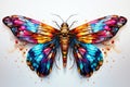 Vibrant neon insect Ink Painting