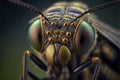 Vibrant Insect Heads: A Macro Illustration. Ai generated