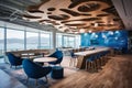 Vibrant and inspiring creative workspaces and modern interior design in a unique office culture