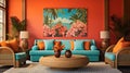 vibrant interior design beach