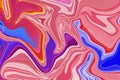 vibrant interplay of colorful tones and marbled textures in hand-painted background with liquid purple and blue paints abstract Royalty Free Stock Photo