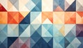 A vibrant and intricate geometric tessellation artwork featuring a repeating grid pattern of squares divided into four triangles Royalty Free Stock Photo