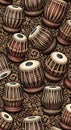 Indian Tabla Drums Pattern Royalty Free Stock Photo