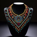 Vibrant and Intricately Designed Beaded Necklace