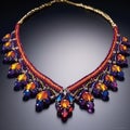 Vibrant and Intricately Designed Beaded Necklace
