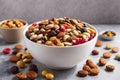 Healthy Colorful Trail Mix In A White Bowl Royalty Free Stock Photo