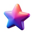 Vibrant iridescent 3d star with smooth colorful gradient design Royalty Free Stock Photo