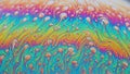 Vibrant Iridescent Soap Bubble Surface Macro Abstract Background Royalty Free Stock Photo
