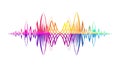 Vibrant Jagged Sound Wave Dynamic Audio Visualizer, vector design Generative AI Royalty Free Stock Photo