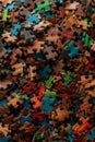 Vibrant jigsaw puzzle unity colorful teamwork symbolized in abstract assembly art