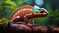 Vibrant Jungle Lizard: A Photo-realistic Bugcore Masterpiece