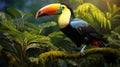 Vibrant Jungle Toucan: A Stunning Vray Tracing And Photo-realistic Artwork