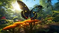 Vibrant Jungle: Unreal Engine Butterfly With Explosive Wildlife