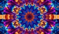 Vibrant Kaleidoscope Pattern with Multicolor Geometric Symmetry Abstract Background Royalty Free Stock Photo