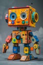 Vibrant kit for creating simple robots, ideal for kids to learn STEM skills.