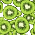 Vibrant Kiwi fruits pattern. Generate Ai