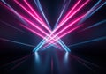 Vibrant laser beams creating a dynamic light display in a dark environment