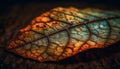 Vibrant leaf vein pattern on plant cell, a natural phenomenon generated by AI Royalty Free Stock Photo