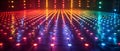 Vibrant LED-lit disco dance floor ideal for virtual reality experience. Concept Disco Dance Floor, Royalty Free Stock Photo