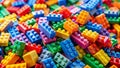 Vibrant Lego Abstract Design A Playful Exploration of Shape Color and Texture in a Creative Building Block Composition Royalty Free Stock Photo