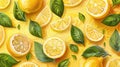 Vibrant Lemon Citrus Background for Fresh and Zesty Designs