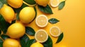 Vibrant Lemon Citrus Background for Fresh and Zesty Designs