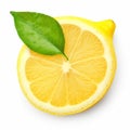 Vibrant Lemon Slice With Green Leaf - Detailed Commentary On Race