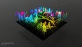 Vibrant LiDAR Forest Scan Data Visualization Royalty Free Stock Photo