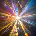 Vibrant Light Beams Through a Crystal Prism Royalty Free Stock Photo