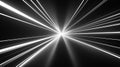 Dynamic light rays converge toward a bright point in a dark environment during a creative visual exploration event Generative AI