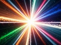 Vibrant light burst in cityscape Royalty Free Stock Photo