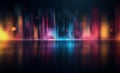 Abstract Light Patterns With Colorful Reflections in a Dark Space Royalty Free Stock Photo