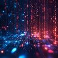 Vibrant light trails create a dynamic abstract background in digital space Generative AI Royalty Free Stock Photo