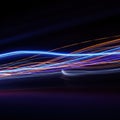Vibrant light trails at night Royalty Free Stock Photo