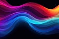 Vibrant Light Wave on Black Royalty Free Stock Photo