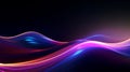 A vibrant light wave illuminating the darkness. Generative ai Royalty Free Stock Photo