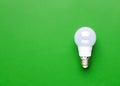 Vibrant Lightbulb in Green Hue Brightens Up Eco-Friendly Space - Fusing Nature and Innovation