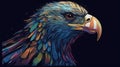 Vibrant Line Art Of An Eagle