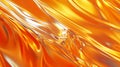 Vibrant liquid-like orange and silver abstract wave pattern Royalty Free Stock Photo