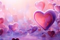Vibrant Love: Swirling Hearts in a Sea of Gradients