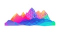 Vibrant Low Poly Mountain Abstract Art, vector design Generative AI Royalty Free Stock Photo