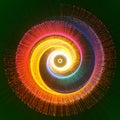 Vibrant Luminous Spiral of Light Royalty Free Stock Photo