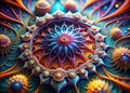 Vibrant Macro Abstract Art A CloseUp Exploration of Intricate Lines Patterns and Hues