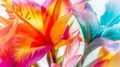 Vibrant Macro Photography of Colorful Dewy Flowers. Generative ai