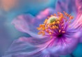 Vibrant Macro Photography of a Purple Flower