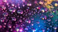 Vibrant Macro Water Drops on Colorful Abstract Background Royalty Free Stock Photo
