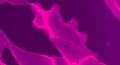 Vibrant magenta fluid forms create an abstract pattern against a darker purple