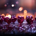 Vibrant magenta hues blend with sparkling bokeh, forming a panoramic Valentines backdrop