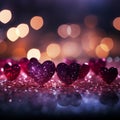 Vibrant magenta hues blend with sparkling bokeh, forming a panoramic Valentines backdrop