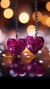 Vibrant magenta hues blend with sparkling bokeh, forming a panoramic Valentines backdrop